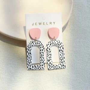 🇨🇦 Handmade Lightweight Dotted Arch Clay Earrings